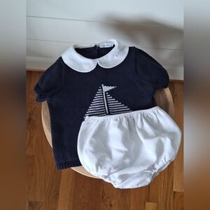 Navy and White Juliana Sailboat Outfit
